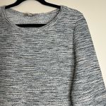 Loft  Outlet Marled Knit Tunic Blue‎ Gray White Textured Pullover Top Size M Photo 1