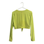 CALIA Sharp Green Tie Front Long Sleeve Cropped Rash Guard // Size L Size L Photo 3