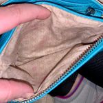 Charming Charlie turquoise crossbody bad braided faux leather double zipper Photo 8