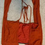 Vestique Long sleeve burnt orange open back crop top  Photo 1