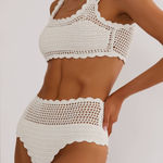 Beach Riot  Wyatt Bottom White Crochet, BRAND NEW Size Medium, $138 Photo 0