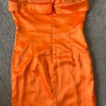 idem Ditto Orange Satin Mini Dress Photo 3