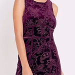 Free People  Dress Velvet Burnout Boho Sleeveless Burgundy Size Small Photo 0