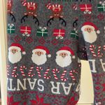 Christmas Leggings New Womens Medium Gray Photo 4
