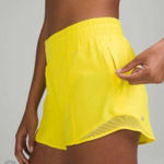 Lululemon  original Hotty Hot Sonic Yellow Shorts Size 12 Photo 0