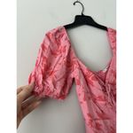 Mika & Gala  Pink Floral Ruffle Mini Dress Size Small Preppy Summer Vacation Photo 4