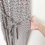 [XÍRENA] Haven Tile Geometric Print Cassi Jumpsuit Belt Flutter Sleeves Sz Large White Photo 5