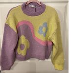 ZARA NWT *Bloggers Fave* Floral Multicolored Pastel Knit Sweater, M Photo 3