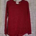 Liz Claiborne Red Crew Neck Long Sleeve High Low Sweatshirt Photo 0