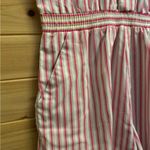 Vintage 60’s Alternating Current Size Medium Pinstripe Collared Romper Pink Photo 2