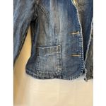 Y2K STAR JEANS Blazer studded cropped jean Denim jacket size Large Blue Photo 2