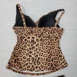 Pursuit Womens Swimsuit Size 10 Brown Leopard Print 2 Photo 6