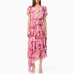 Elliatt NWT  Evalina Tiered Maxi Dress Pink Multi Romantic Sweet Size M Photo 1