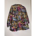 Joseph Ribkoff  Ladies Asymmetrical One Button Swing Jacket Blue Multi 12 Photo 2