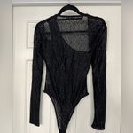 superdown  Black Lace Long Sleeve Bodysuit Sexy Photo 2