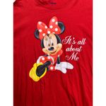 Disney Minnie Mouse Graphic T Shirt Red 3XL "Its All About Me" Cotton Tee Photo 1
