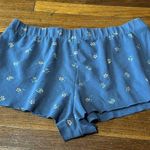 Colsie Women’s Sweat Shorts, Blue Floral, Sz Lg Photo 3