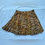MINKPINK Orange and Pink Cheetah Print Pleated Circle Skirt Small Photo 7