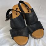 Kork-Ease Korks 9M black Kristian leather platform wedge sandals buckle closure studded Photo 10