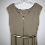 Saks 5th Avenue Saks Fifth Avenue Khaki Colored Sheath Dress with belt Size 6 Photo 5
