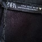 ZARA Oversized Faux Leather Jacket Black M Snap Buttons Shacket Photo 5