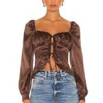 Majorelle REVOLVE  Waldorf Top Chocolate Brown Size Small Photo 0