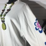 Urban Outfitters  Y2K Sweatshirt Life Advice Oversized Tee Floral Graphic Cream M Photo 7