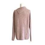 Verve Ami  Sweater Pink Split Shawl Cowl Neck Soft Cable Knit Tunic XL NEW Photo 4