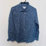 Liz Claiborne Button Down Blouse 100% Cotton Photo 2