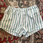 LAKE Pajamas Green and White striped pajama shorts Size M Photo 0