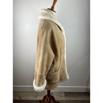 Wilson's Vintage Tan Suede Faux Shearling Lined Duffle Coat Jacket Warm Winter Size M Photo 12