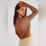 Free People NWT H20 Crew Pullover Tiger Eye Medium Photo 1
