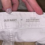 Old Navy white O.G. Straight Secret smooth pockets high rise jean shorts Photo 3