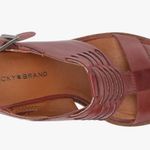 Lucky Brand  size 6 Lemia Cutout Leather Heel Sandal burgundy brown nwt Photo 6