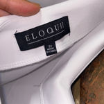 Eloquii  White V-Neck Short Cap Sleeve Cropped Blouse Women's Size 22 Photo 4