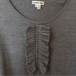 Lacoste  WoolMark Blend Bow Detail Gray Sweater Sz 36 or S Photo 3