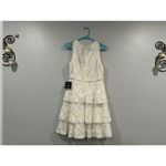 Lulus  Properly Chic White Sleeveless Lace Tiered Mini Dress Large L Photo 3