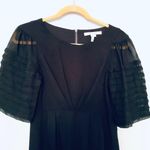 Max and Cleo Little Black Dress Short Sheer Sleeves Photo 6