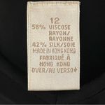 Dana Buchman Women’s Long Sleeve Black Lace & Velvet Dress Size 12 Silk Blend Photo 8