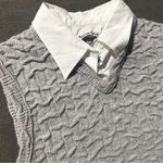 Acne Studios  Layered Gray Marabou Waistcoat Cable Knit Vest XS Photo 5