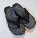 Vionic  Black Sequined Thong Sandals Womens 7 Beachy Summer Comfort Shoes Photo 7