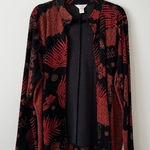 Cj banks 1x art to wear tribal jacket open‎ front cardigan liquid knit lagenlook Red Photo 0