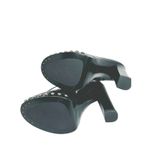 Alexander McQueen  Black Studded Leather Combat Ankle Boots Lace-Up Women’s Photo 3