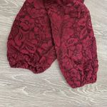 Yumi Kim  Caitlyn Shirt Womens Small Button Up Lace Top Burgundy Wine Red Photo 3