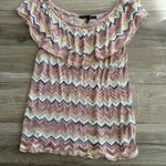 White House | Black Market WHBM - Off the shoulder Chevron short sleeve sweater - Size M Photo 1