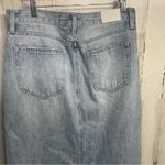 Pistola  High Rise Alice Denim Midi Maxi Skirt Brooklyn Size 30 Raw Hem Slit Photo 8