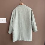 ZARA Basic Collarless Wool Peacoat in Mint Size Medium Photo 2