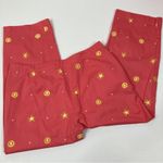 Northern Isles | Vintage 100% Cotton Embroidered Sun Pattern Chino Pants 12 Photo 5