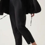 Athleta  Woman's 10 Brooklyn Ankle‎ Jogger Pants Black Stretch Comfort Side Panel Photo 0