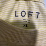 Loft NWOT  Women's XL Sleeveless Striped Pullover Blouse/Tank Top Lime Green. Photo 5